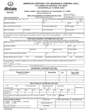 Group Universal Life Enrollment Form