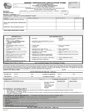 Zoning Certificate Application Form