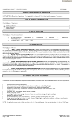 Palm Beach County Architecture Supplemental Application