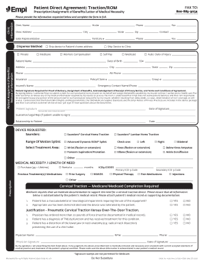 Patient Direct Agreement Traction Form