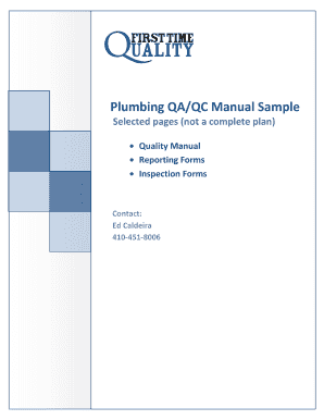 Office procedure manual examples - qa plumbing