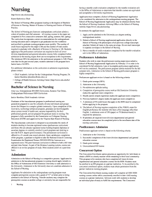 School of Nursing Supplemental Application