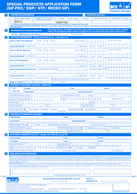Mutual Fund Investment Application Form