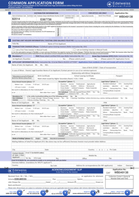 Edelweiss Mutual Fund Application Form