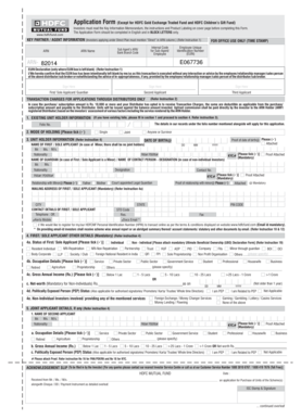 HDFC Mutual Fund Application Form