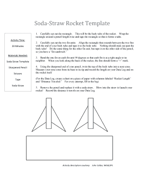Soda-Straw Rocket Template