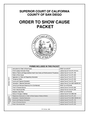 California Order to Show Cause Packet