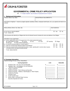 Governmental Crime Policy Application