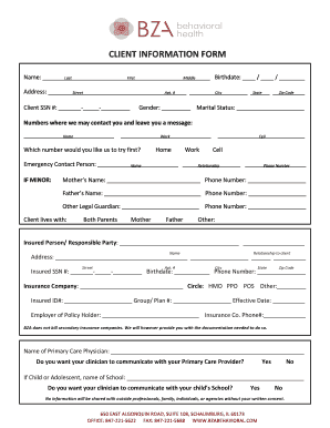 Client Information Form