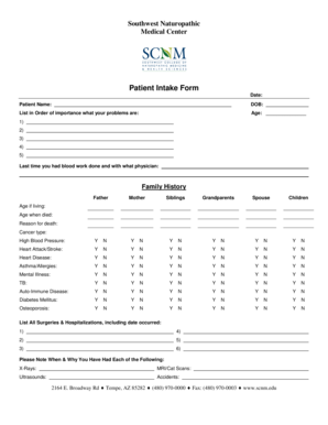 Patient Intake Form