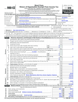 Form 990-EZ Return of Organization Exempt From Income Tax