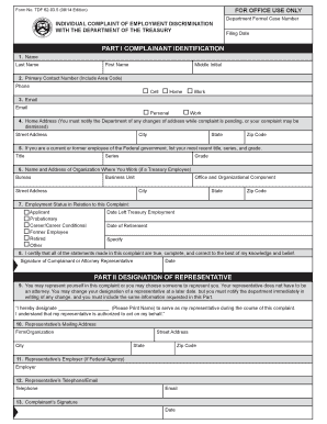 Individual Complaint of Employment Discrimination