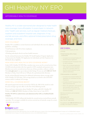 Healthy NY EPO Application