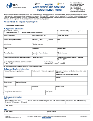 British Columbia Apprentice and Sponsor Registration Form