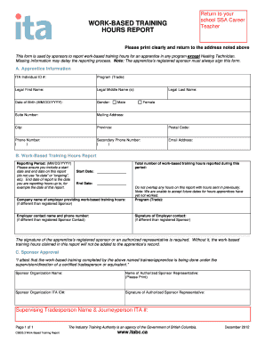 Work-Based Training Hours Report