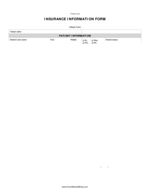 Insurance Information Form