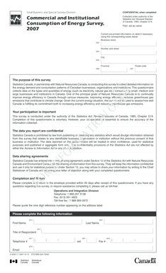 Consumption of Energy Survey