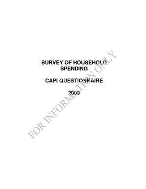 Survey of Household Spending Questionnaire