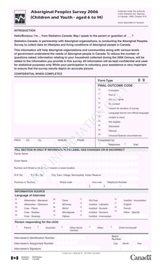 Aboriginal Peoples Survey 2006