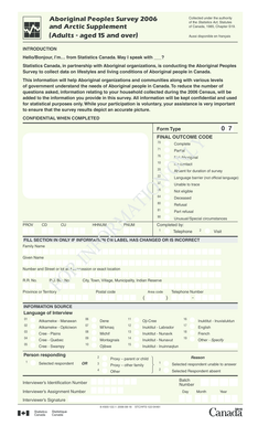 Aboriginal Peoples Survey 2006