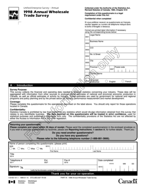 1998 Annual Wholesale Trade Survey