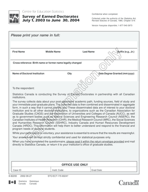 Survey of Earned Doctorates