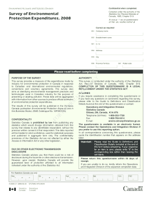 Environmental Protection Expenditures Survey