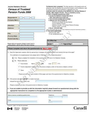 Canada Pension Fund Survey Form