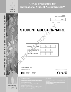 PISA 2009 Student Questionnaire