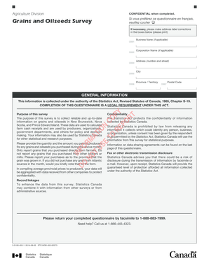 Grains and Oilseeds Survey Form