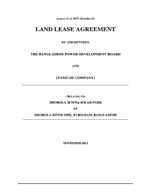 Application to lease state land - Land Lease Agreement for Implementation of Dhorola ... - BPDB