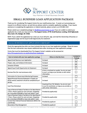 Small Business Loan Application Package