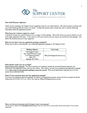 TSC Small Business Loan Application