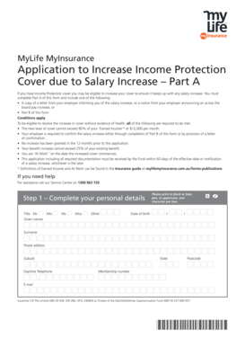 Application for salary increment pdf - MyLife MyInsurance Application to Increase Income...