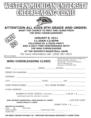 Cheer Clinic Flyer - Western Michigan University Athletics Department