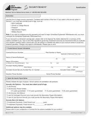 Annuity Payment Request Form