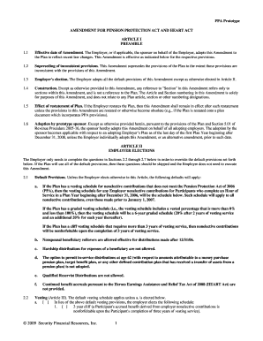 Pension Protection Act Amendment