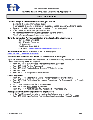Iowa Medicaid Provider Enrollment Application