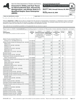 New York State Annual Schedule B-ATT