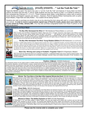 Naperville Reads Book Order Form