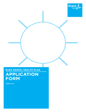 Bupa Dental Health Plan Application Form