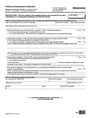 Preference Beneficiary’s Statement