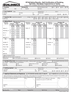 NYC Plumbing Sprinkler Standpipe Inspection Notice