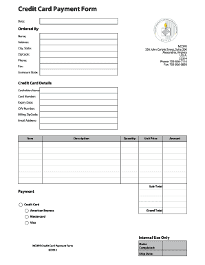 Credit Card Payment Form