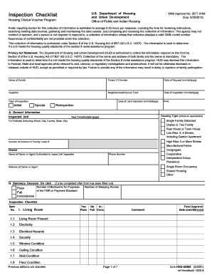 HUD-52580 Inspection Checklist