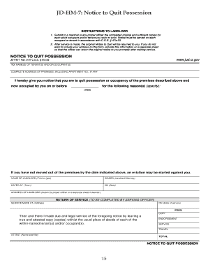 Connecticut Notice to Quit Possession