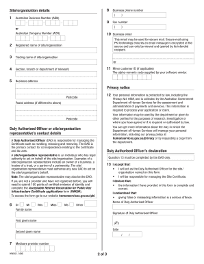 Australian Government PKI Site Certificate Application