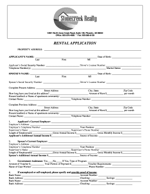 Rental Application Form