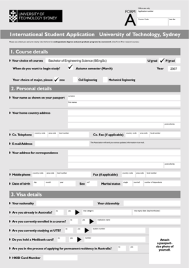 International Student Application