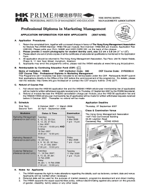 Professional Diploma in Marketing Management - hkma org